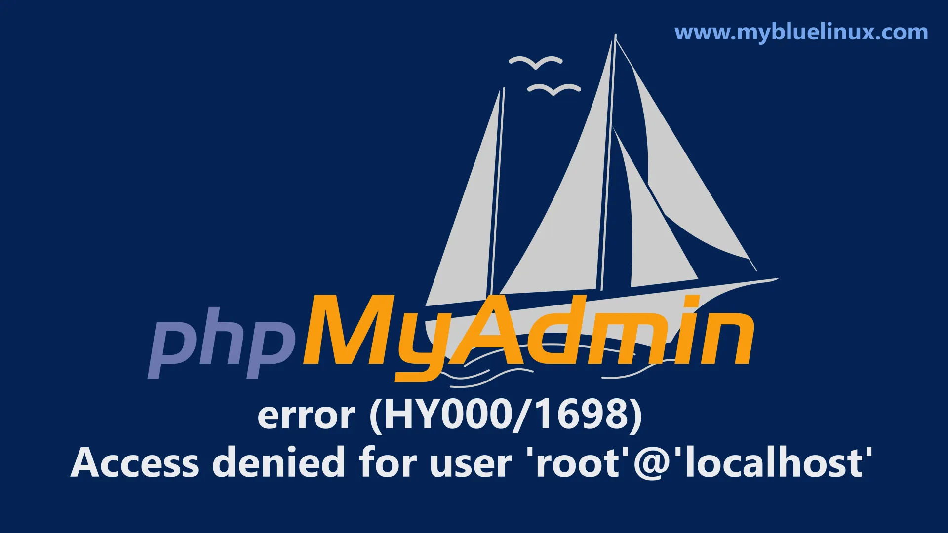 Phpmyadmin How Recovery Error Hy Access Denied For User