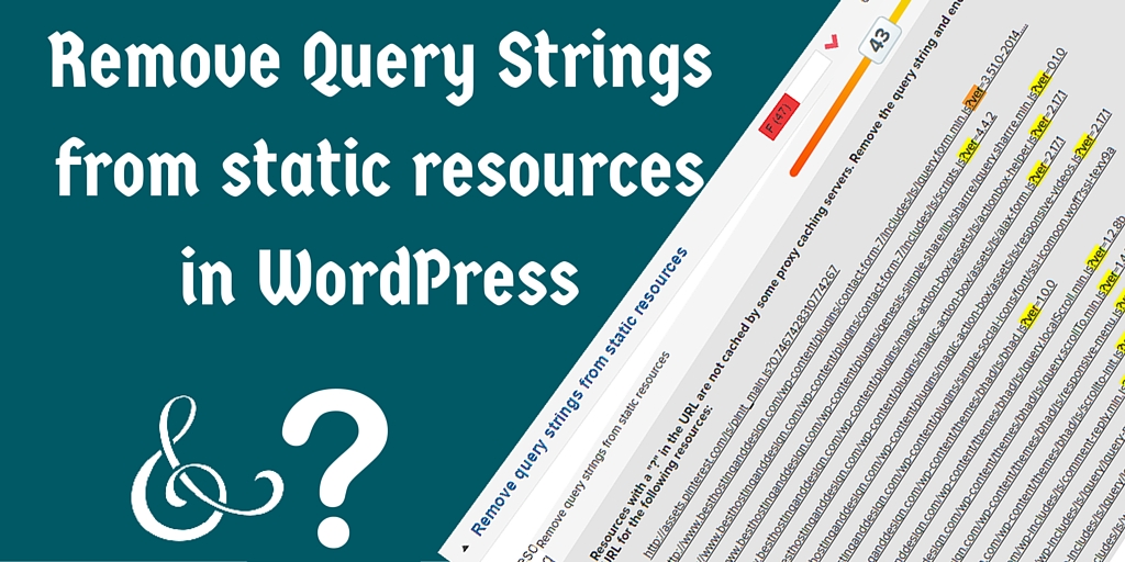 Remove Query Strings in WordPress CSS styles and JS Scripts